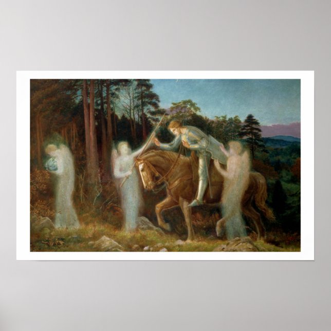 Sir Galahad, c.1894 (Öl auf Leinwand) Poster (Vorne)