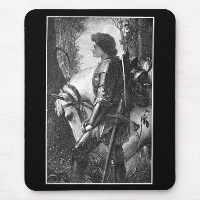Sir Galahad - G.F. Watts graviert von H.W. Peckwel Mousepad (Vorne)