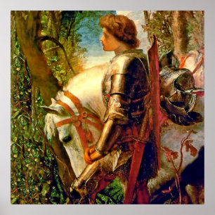 "Sir Galahad" von George Frederic Watts Poster