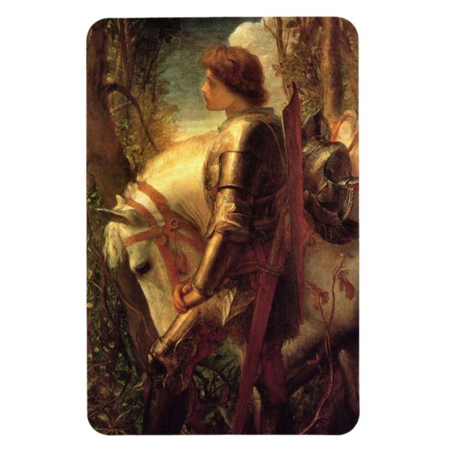 Sir Galahad (von George Frederick Watts) Magnet (Vertikal)