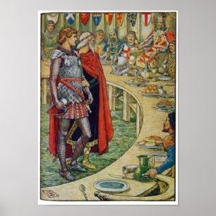 Sir Galahad vor Gericht von König Arthur Poster