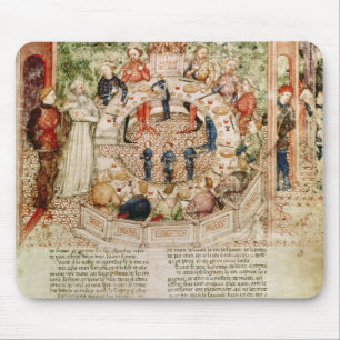 Sir Galahad wird zum runden Tabelle begrüßt Mousepad