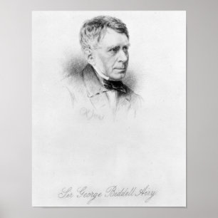 Sir George Biddell Airy, graviert von C.H. Jeens Poster