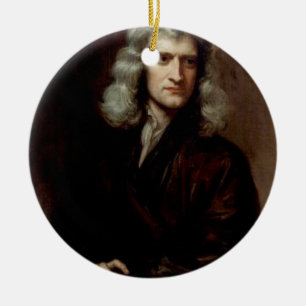 Sir Isaac Newton Keramikornament