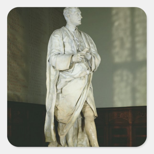 Sir Isaac Newton Quadratischer Aufkleber (Vorderseite)
