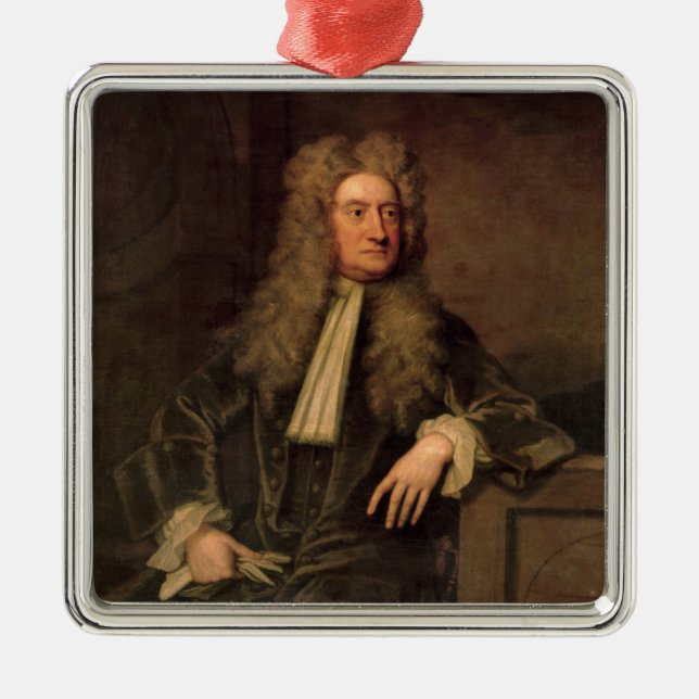 Sir Isaac Newton Silbernes Ornament (Vorne)