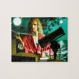"Sir Isaac Newton umgeben durch Symbole " Puzzle