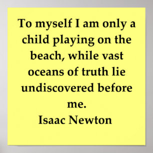 sir isaac Newton Zitat Poster