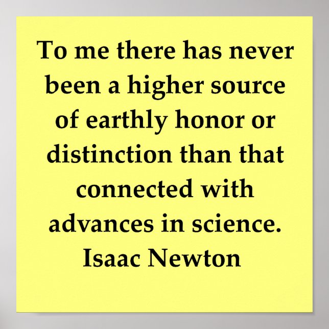 sir isaac Newton Zitat Poster (Vorne)