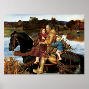 Sir Isumbras im Ford um 1857 von John Millais Poster