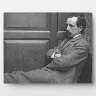 Sir James Matthew Barrie (1860-1937) (b/w Foto) Fotoplatte