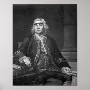Sir John Fielding, mit Gravur von James McArdell Poster