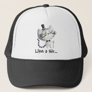 Sir Kitty Cat mit den Schnurrbärten Truckerkappe