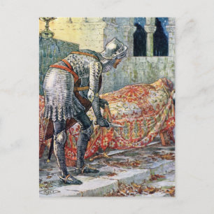 Sir Lancelot in der Kapelle der Gefahr Postkarte