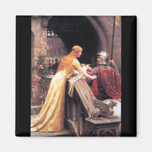 Sir Lancelot und Guinevere auf der Treppe Magnet