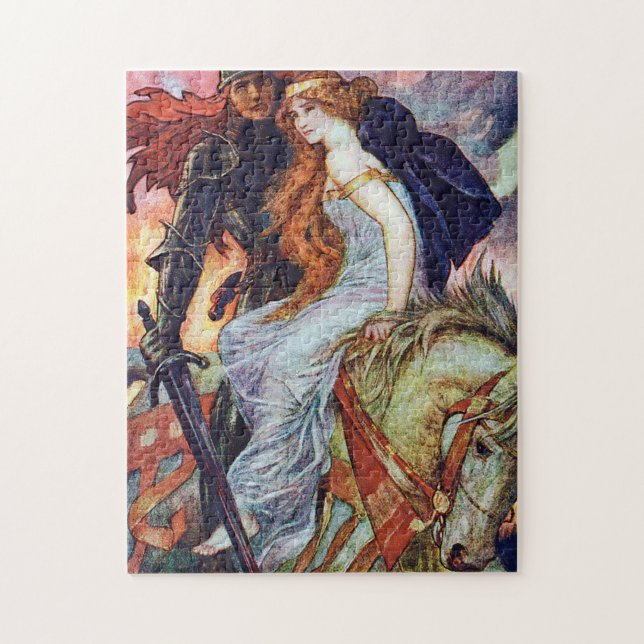 Sir Lancelot und Guinevere von Henry Ford Puzzle (Vertikal)