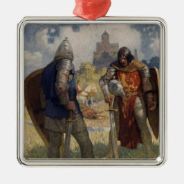 Sir Launcelot du Lake, Ritter des Runden Tisches Ornament Aus Metall