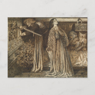 Sir Launcelot in der Königskammer Dante Rossetti Postkarte