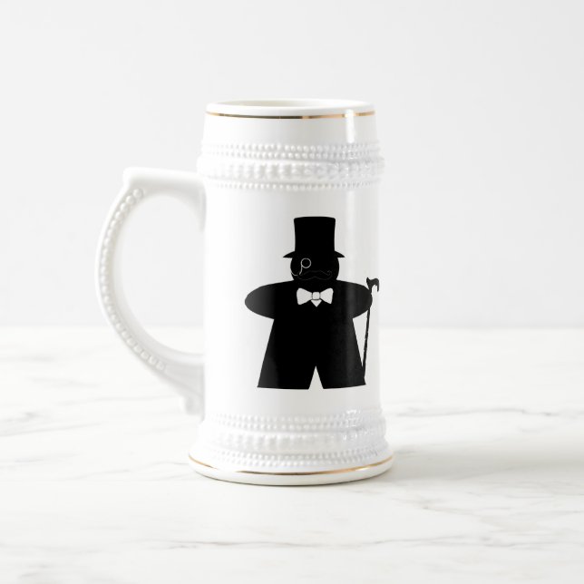 Sir Meeple adretter Gamer Stein Bierglas (Links)