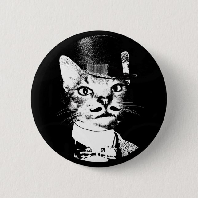 Sir Oswin Cat Knopf Button (Vorderseite)