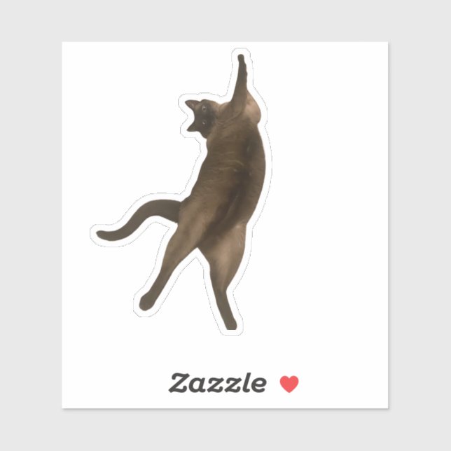 Sir PercyPaws - Funny Pose Cat Sticker (Blatt)