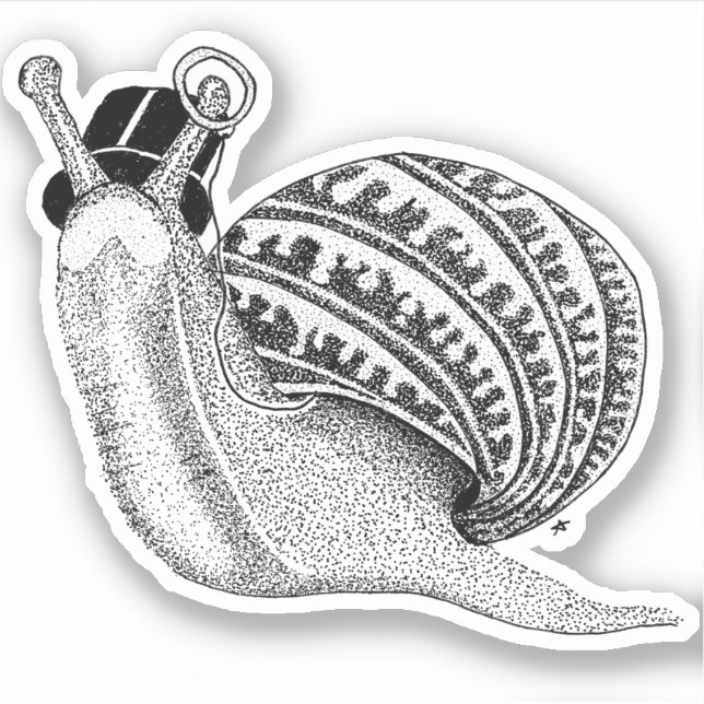 Sir Peter der Schnecke Aufkleber (Vorderseite)