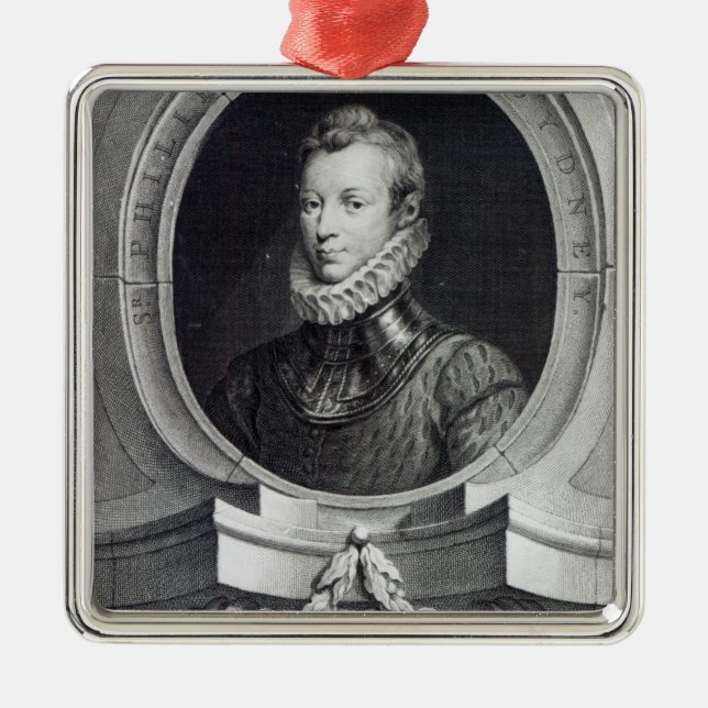 Sir Philip Sidney Ornament Aus Metall (Vorne)