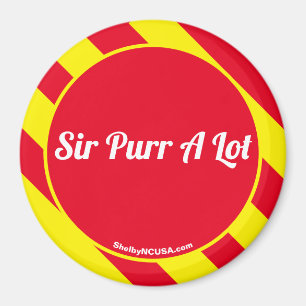 Sir Purr A Lot Red/Yellow Magnet