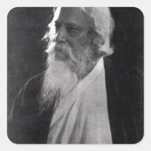 Sir Rabindranath Tagore Quadratischer Aufkleber