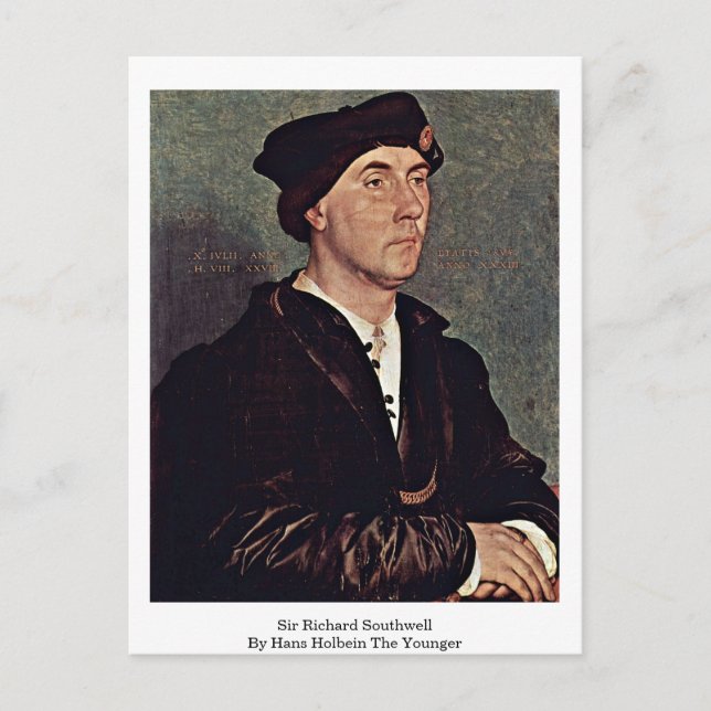 Sir Richard Southwell von Hans Holbein The Young Postkarte (Vorderseite)