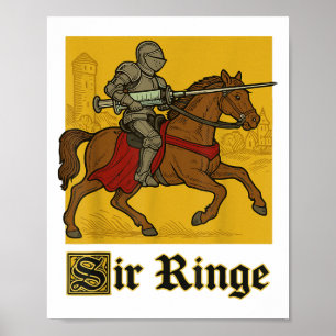 Sir Ringe Ritter Vintage Pun _1 Poster