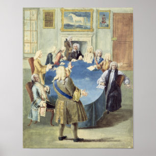 Sir Robert Walpole zu seinem Kabinett Poster