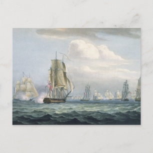 Sir Sidney Smith's (1764-1840) Squadron engaging a Postkarte
