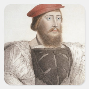 Sir Thomas Boleyn (1477-1539), graviert durch Fran Quadratischer Aufkleber