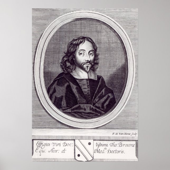 Sir Thomas Browne , graviert von Frederick Poster (Vorne)