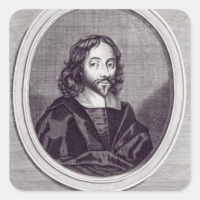 Sir Thomas Browne , graviert von Frederick Quadratischer Aufkleber (Vorderseite)
