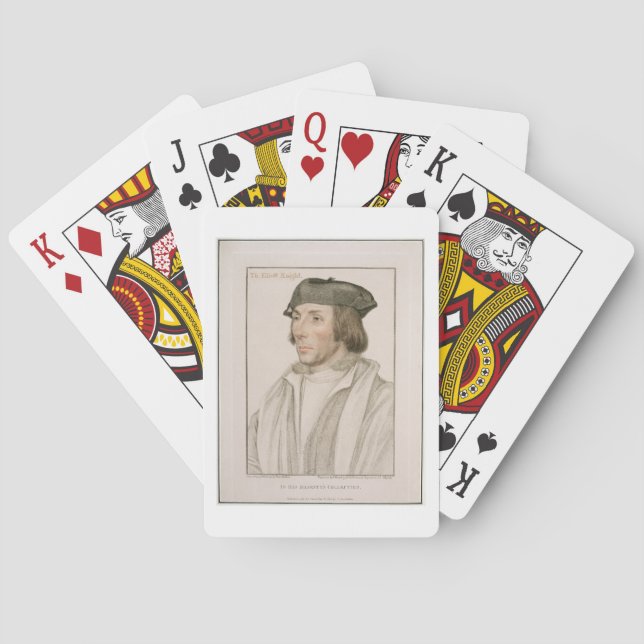 Sir Thomas Elyot (c.1490-1546), graviert durch Fra Spielkarten (Rückseite)