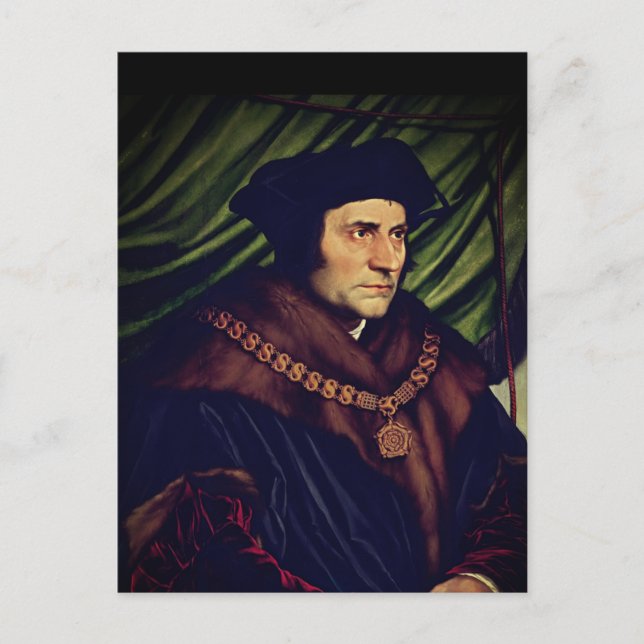 Sir Thomas More - von Hans Holbein, dem Jüngeren Postkarte (Vorderseite)