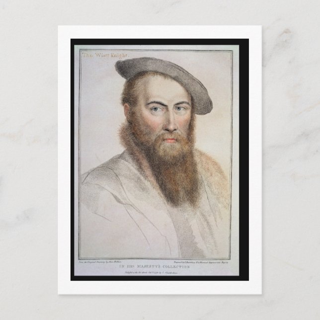 Sir Thomas Wyatt (C.1503-42) engraved by Francesco Postkarte (Vorderseite)