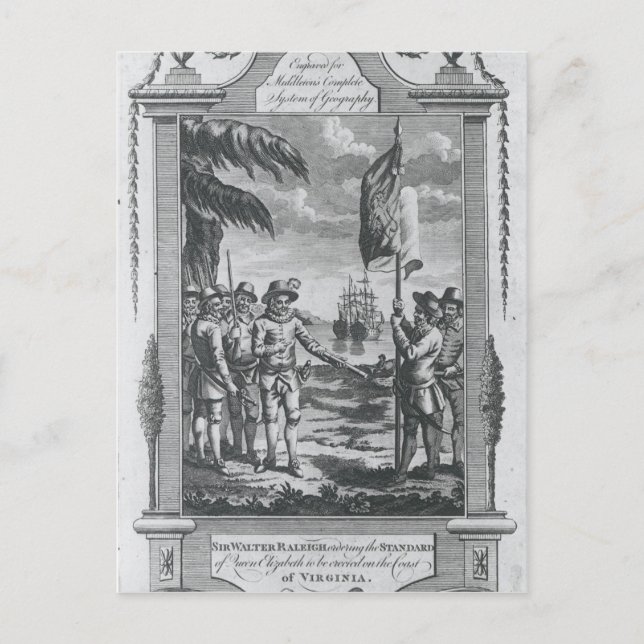 Sir Walter Raleigh Postkarte (Vorderseite)
