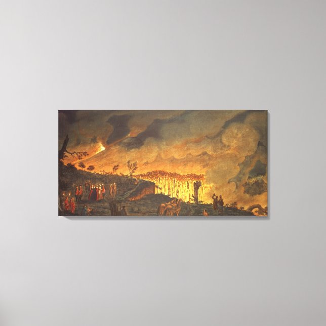 Sir William Hamilton zeigt Ferdinand IV Leinwanddruck (Vorderseite)