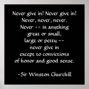 Sir Winston Churchill Quote des SRF Poster