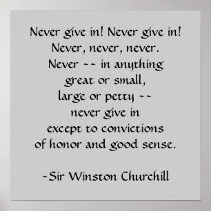 Sir Winston Churchill Quote des SRF Poster