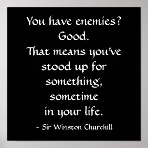 Sir Winston Churchill Zitat Poster