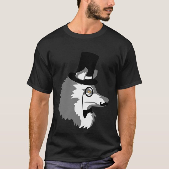 Sir Wolf Gentlemen Top Hat Monocle Glasses Rich Mi (Vorderseite)