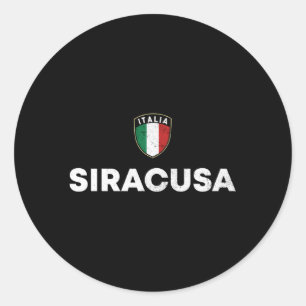 Siracusa Syracuse Italia Flag Schild sizilianische Runder Aufkleber