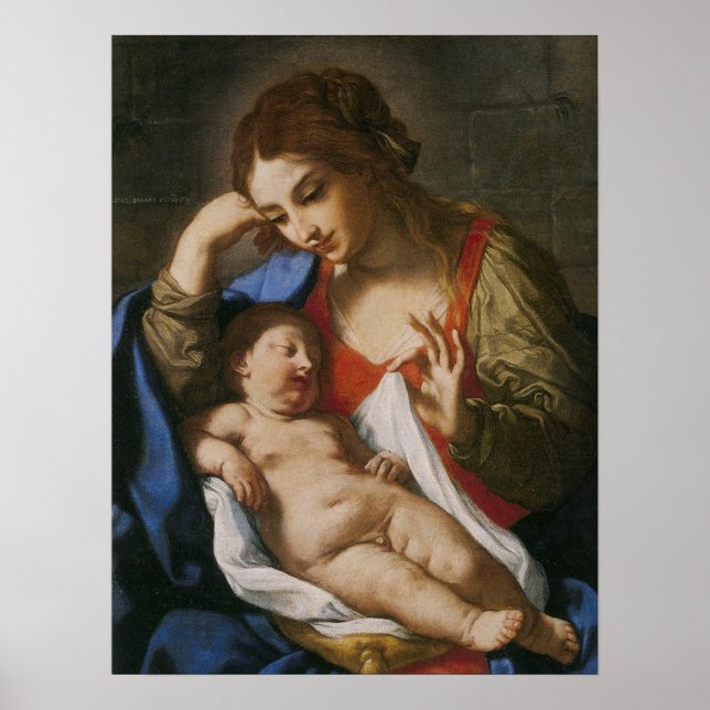 Sirani - Madonna Contemplating Poster (Vorne)