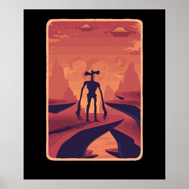 Siren Head Costume for Kids Boys Space Alien UFO Poster (Vorne)