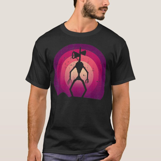 Siren Head Lazy Halloween Kostüm Retro Cryptid T-Shirt (Vorderseite)