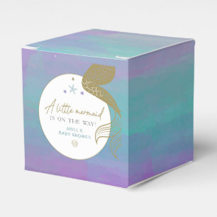 SIREN Lila Gold Meerjungfrau Ocean Sea Babydusche Geschenkschachtel